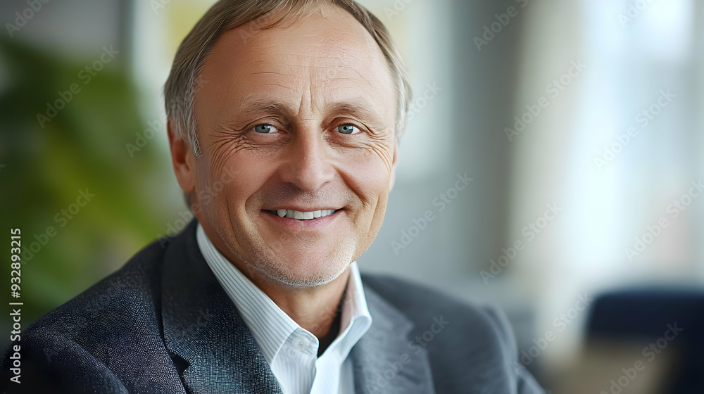 Smiling mature man in a suit, looking at camera. Smiling mature man in a suit, looking at camera.
