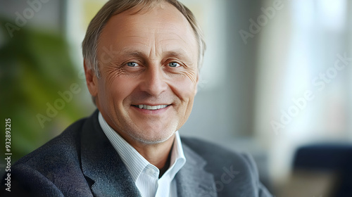 Smiling mature man in a sui...