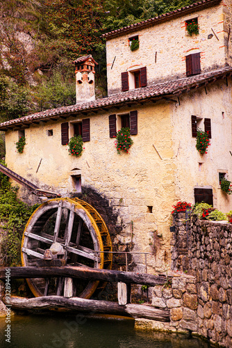 Northern Italy. Grain mill, Molinetto della Croda. (Editorial Use Only) photo