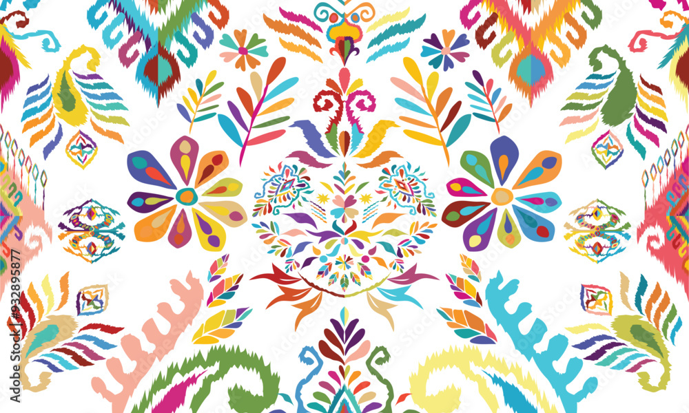 Abstract Ikat seamless pattern, perfect for ethnic-themed backgrounds, curtains, carpets, wallpapers, clothing, and decorations. Ideal for wrapping paper, batik,greeting cards, printing,creative uses. Abstract Ikat seamless pattern, perfect for ethnic-themed backgrounds, curtains, carpets, wallpapers, clothing, and decorations. Ideal for wrapping paper, batik,greeting cards, printing,creative uses.