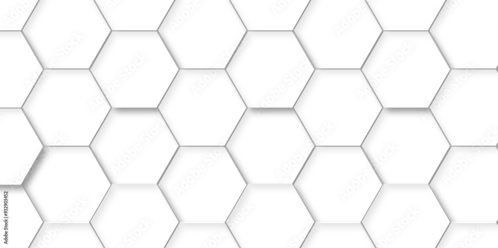 Abstract White Hexagonal Background. Luxury White Pattern. Vector Illustration. 3D Futuristic abstract honeycomb mosaic white background. geometric mesh cell texture. modern futuristic wallpaper. Abstract White Hexagonal Background. Luxury White Pattern. Vector Illustration. 3D Futuristic abstract honeycomb mosaic white background. geometric mesh cell texture. modern futuristic wallpaper.