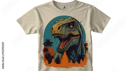 tshirt design A dinosaur design with a retro styleapp. Generative AI photo