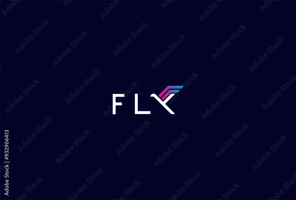 Fly Logo, letter Y as flying bird in text Fly typography logo, vector illustration Fly Logo, letter Y as flying bird in text Fly typography logo, vector illustration