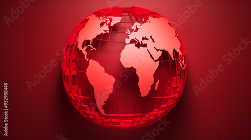 Fototapeta Naklejka Na Ścianę i Meble -  paper crafting style world map