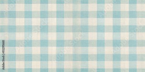 Soft blue gingham on a textured base exudes calmness, infusing a sense of serenity and tranquility into a peaceful and soothing atmosphere.