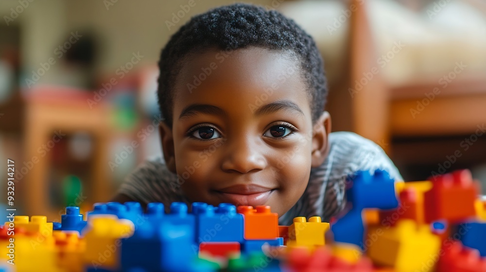 Children portrait and playing with building blocks in home for growth child development and learning for motor skills African kids happy and toy puzzle in education skill and cognitive : Generative AI Children portrait and playing with building blocks in home for growth child development and learning for motor skills African kids happy and toy puzzle in education skill and cognitive : Generative AI