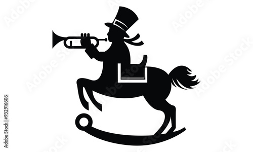 Horse Vector Horseman abstract silhouette