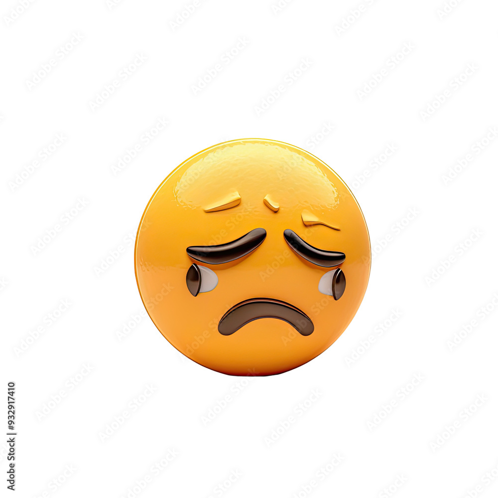 Fototapeta premium Sad Emoticon Or Emoji, Generative AI