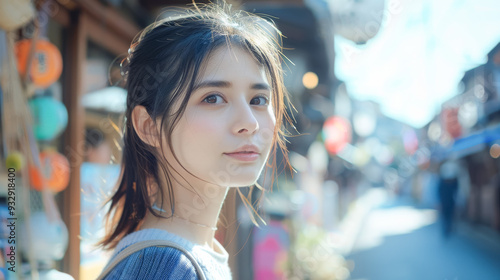 若い女性のポートレート