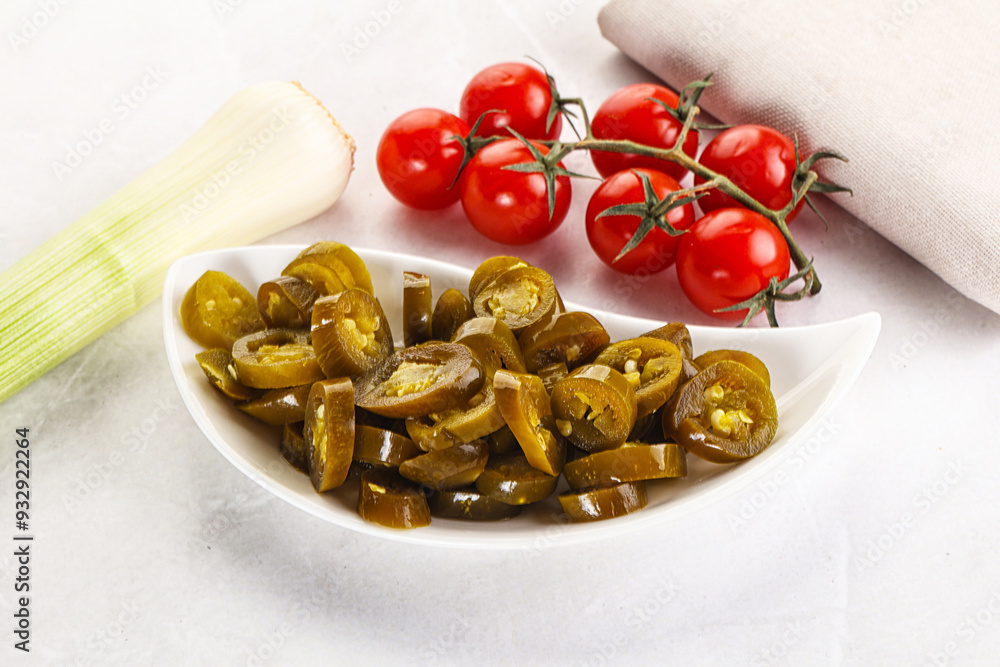 Sliced canned jalapeno pepper Sliced canned jalapeno pepper