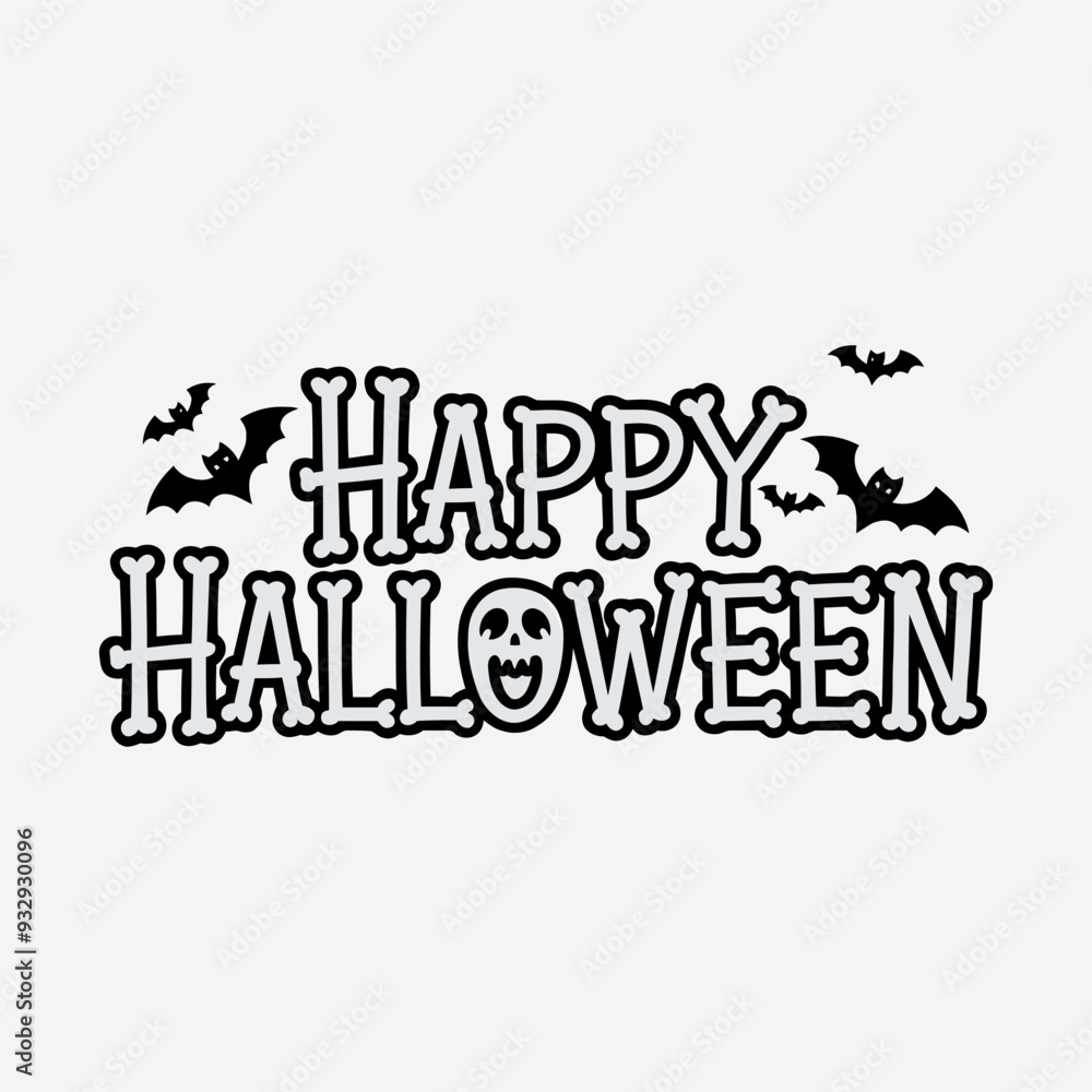 Happy Halloween t shirt design typography on an isolated white background Happy Halloween t shirt design typography on an isolated white background