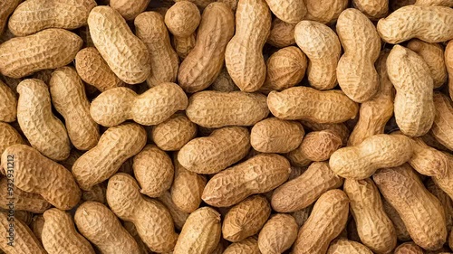 Shelled peanuts texture background realistic 3d render animation sequence