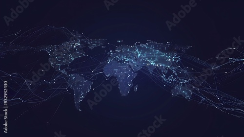 Global Network Connections: A Digital World Map