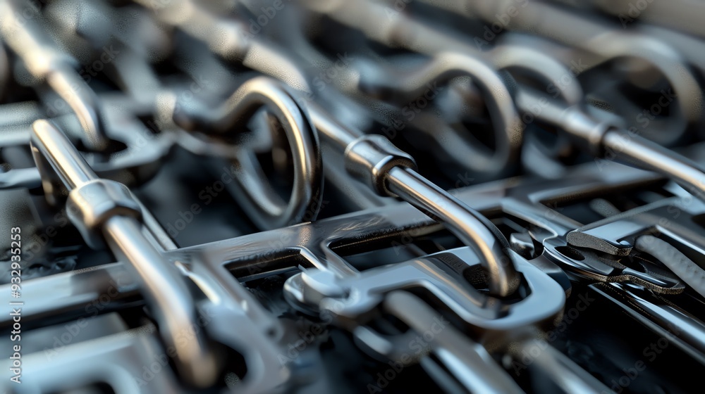 3D render of industrial hook and loop ties, detailed 3D render of industrial hook and loop ties, detailed