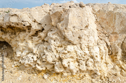 Limestone hillocks at Purple Island at Al Khor in Qatar photo