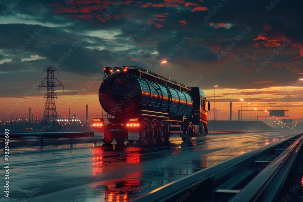 Transportation crisis and cost increase Truck transporting fuel Transportation crisis and cost increase Truck transporting fuel
