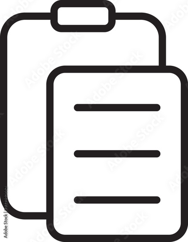 Paste Icon Vector - High-Resolution Clipboard Symbol, Minimalist Design for Copy-Paste Functions, Ideal for User Interface and Digital Applications