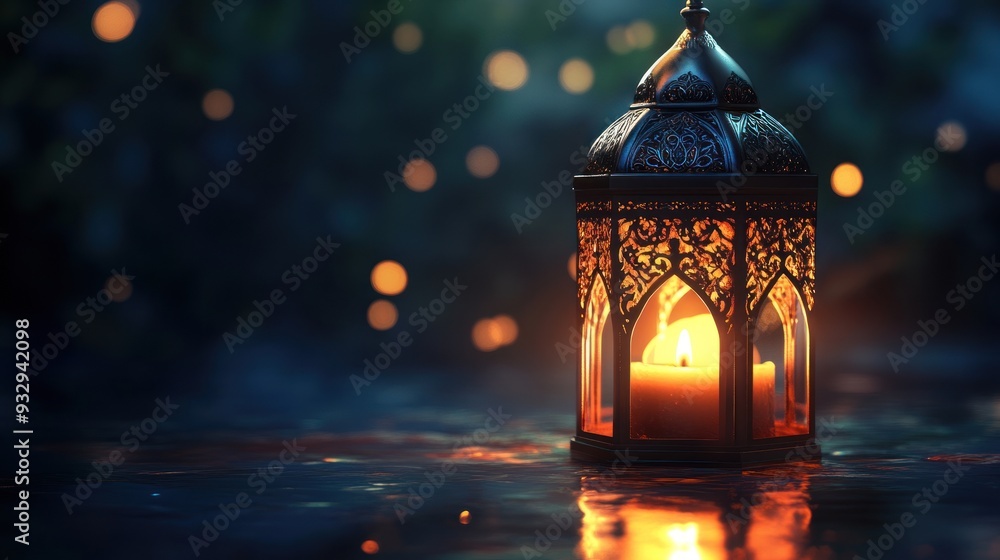 Ornate Lantern Glowing in the Dark Ornate Lantern Glowing in the Dark