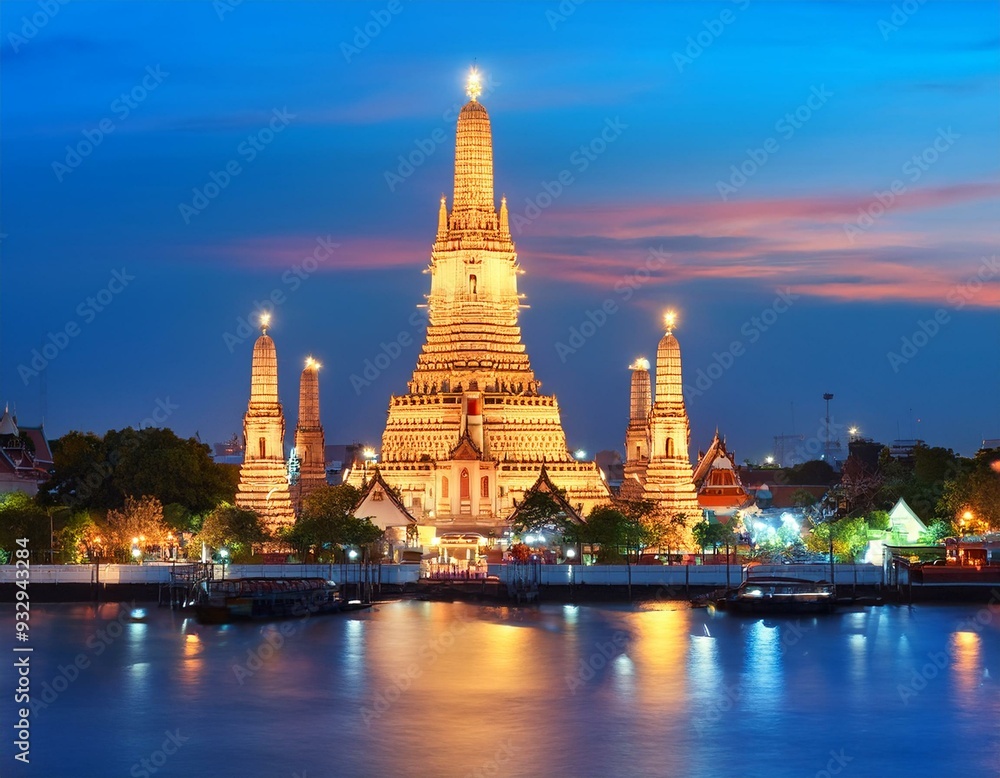 Wat Arun night view Temple in bangkok, Thailand Wat Arun night view Temple in bangkok, Thailand