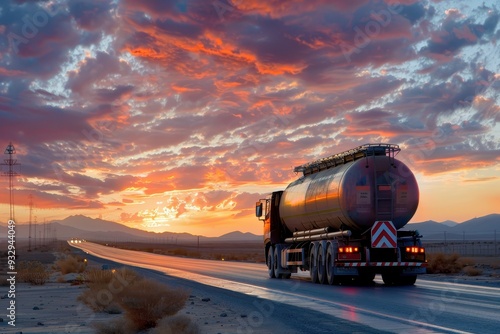 Trucking oil and gas transport photo