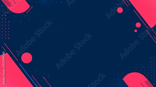 Abstract Background with Red and Blue Geometric Shapes photo