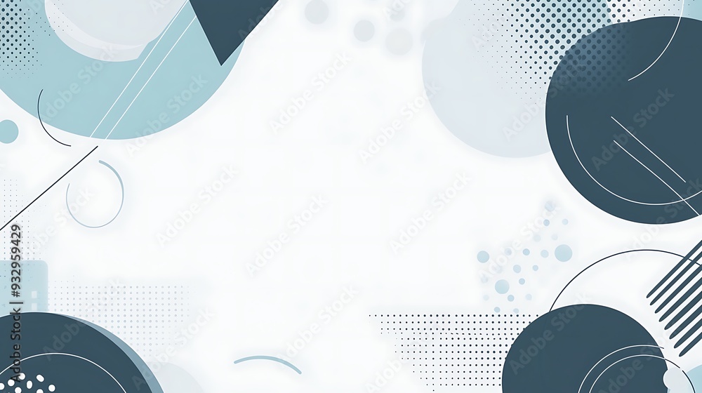Obraz premium Abstract Geometric Pattern with Circles and Lines
