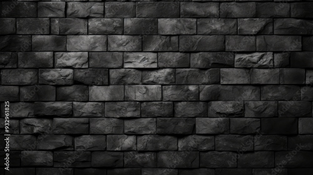 Black brick wall dark texture background with copy space for text Black brick wall dark texture background with copy space for text