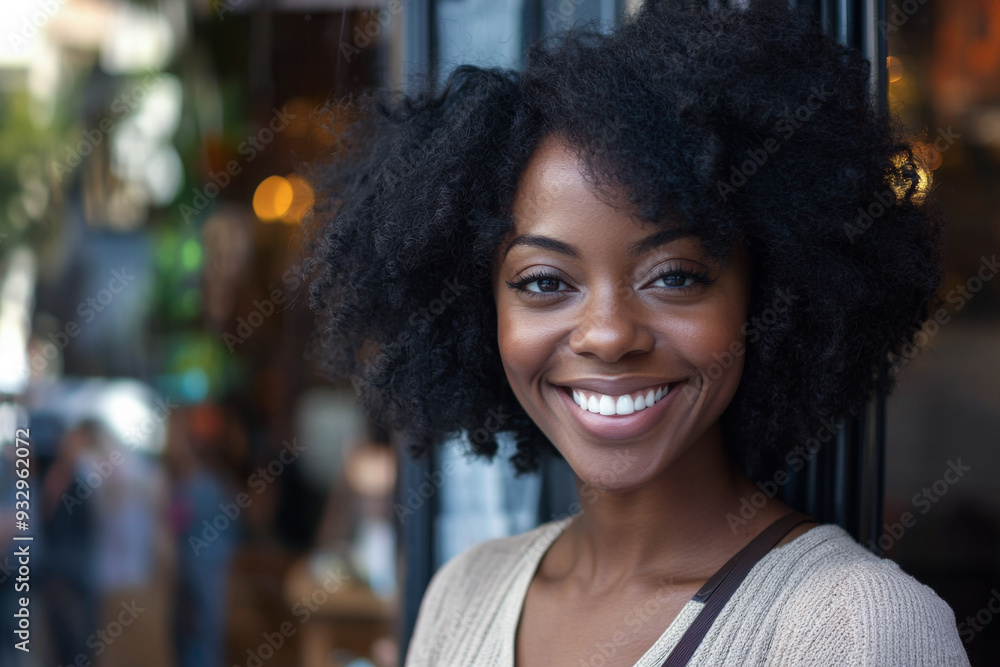 African American Woman Exuding Positivity African American Woman Exuding Positivity