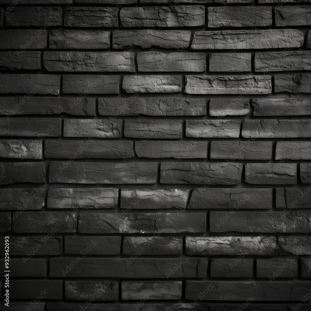 Black brick wall dark texture background with copy space for text Black brick wall dark texture background with copy space for text