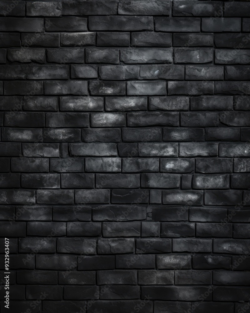 Black brick wall dark texture background with copy space for text Black brick wall dark texture background with copy space for text