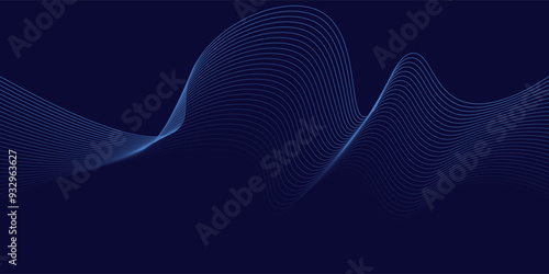 background design with diagonal Dark Blue line pattern. Vector horizontal template for digital lux business banner,