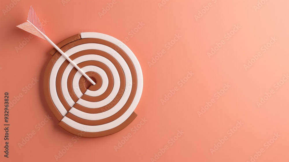 A clean and modern brown target design, perfect for conveying messages related to goals, objectives, and strategy. A clean and modern brown target design, perfect for conveying messages related to goals, objectives, and strategy.