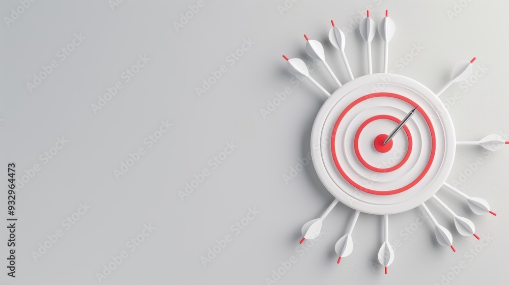 A clean and modern gray target design on a plain gray background, emphasizing precision and accuracy. The image offers ample copy space for adding text or graphics, suitable for a wide range of A clean and modern gray target design on a plain gray background, emphasizing precision and accuracy. The image offers ample copy space for adding text or graphics, suitable for a wide range of
