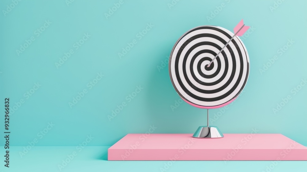 A modern and stylish image of a silver target on a clean, minimalist background, offering plenty of space for adding text or graphics. Perfect for illustrating concepts related to goals and success. A modern and stylish image of a silver target on a clean, minimalist background, offering plenty of space for adding text or graphics. Perfect for illustrating concepts related to goals and success.
