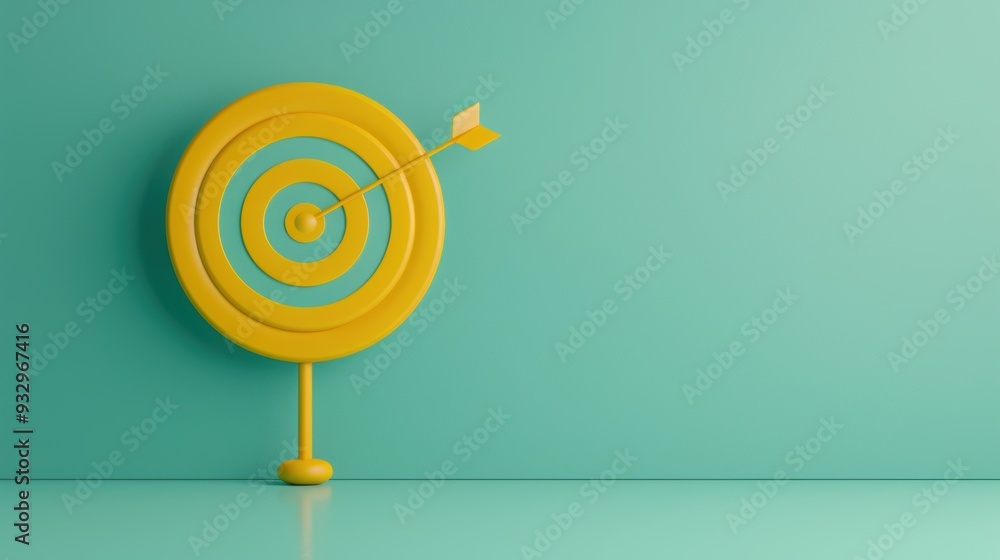 A striking yellow target on a plain background, representing focus and determination. The image is ideal for projects that require a simple yet impactful visual. A striking yellow target on a plain background, representing focus and determination. The image is ideal for projects that require a simple yet impactful visual.