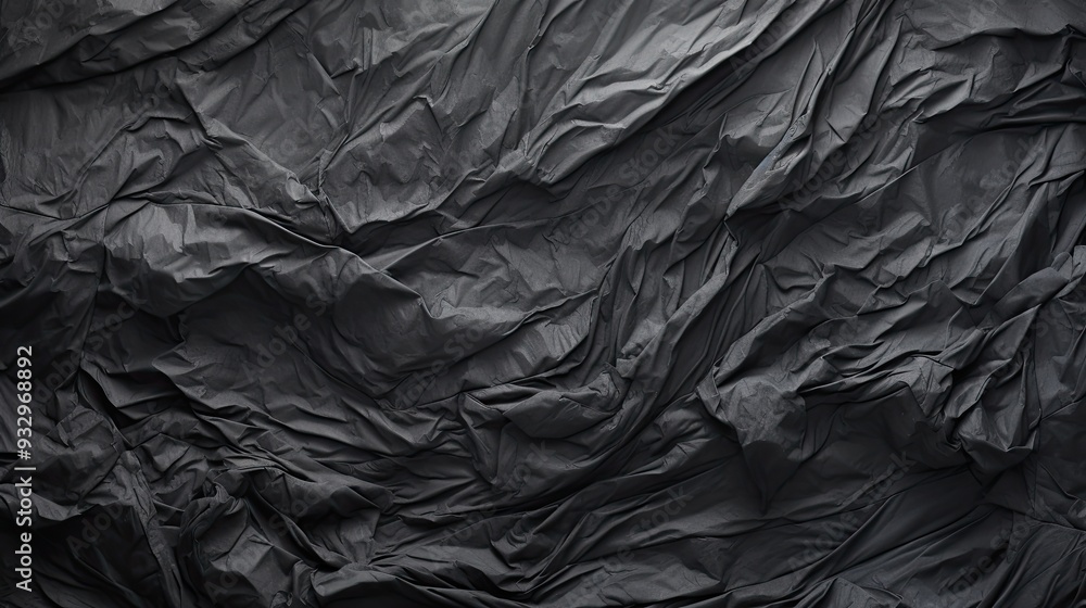 Crumpled black paper texture abstract background with copy space for text Crumpled black paper texture abstract background with copy space for text