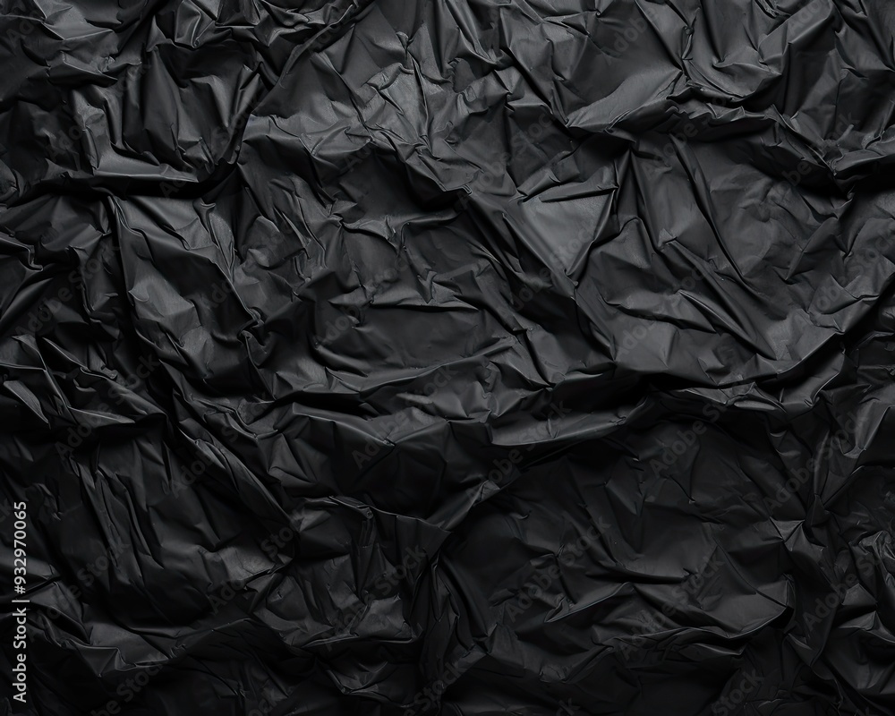 Crumpled black paper texture abstract background with copy space for text Crumpled black paper texture abstract background with copy space for text