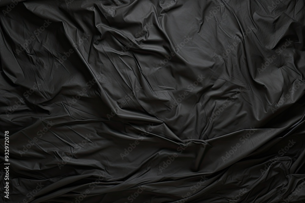 Crumpled black paper texture abstract background with copy space for text Crumpled black paper texture abstract background with copy space for text