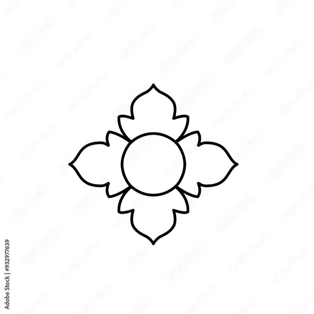 Thai identity floral pattern Thai identity floral pattern
