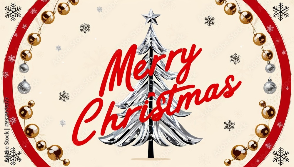 A festive and modern Christmas vector design A festive and modern Christmas vector design