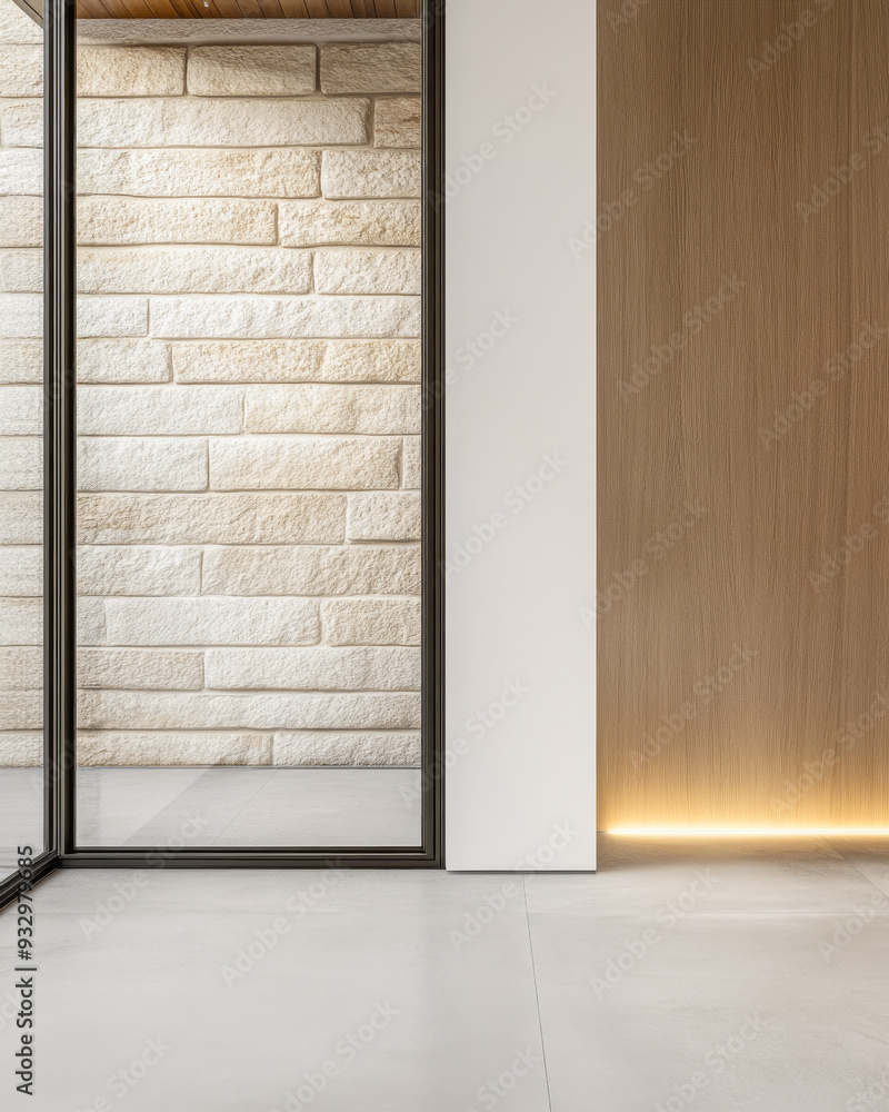 Modern minimalist architecture design with clean lines and natural textures Modern minimalist architecture design with clean lines and natural textures