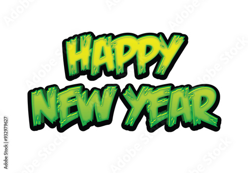 Happy New Year 3D PNG 