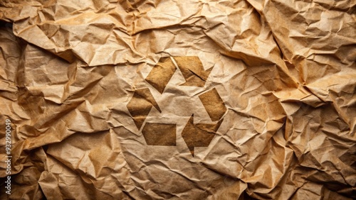 Wallpaper Mural Abstract crumpled and creased recycle brown paper texture background Torontodigital.ca