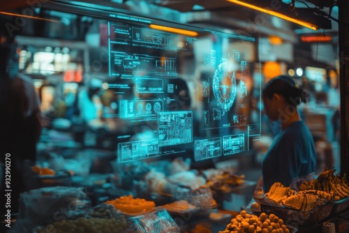 Futuristic City Market Display