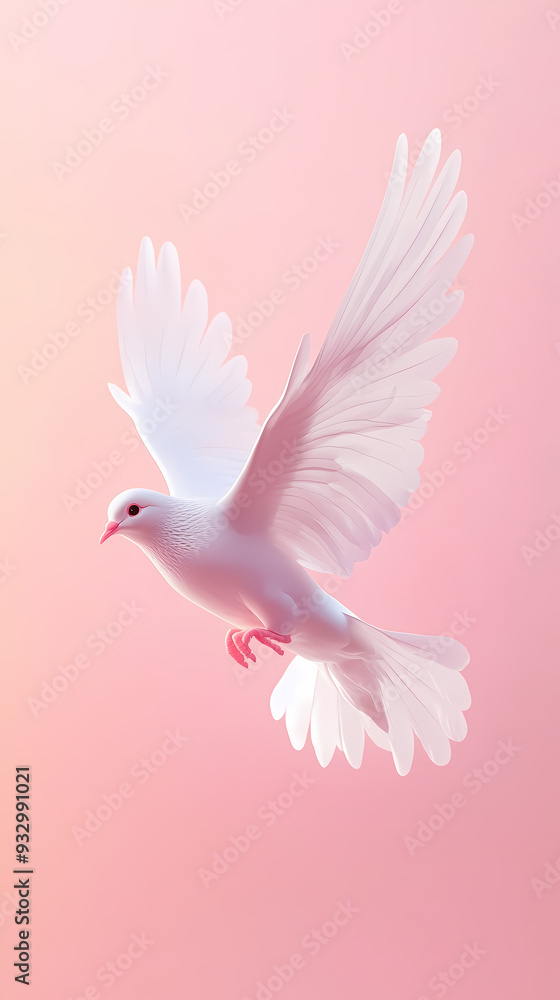 White dove, symbol of peace White dove, symbol of peace