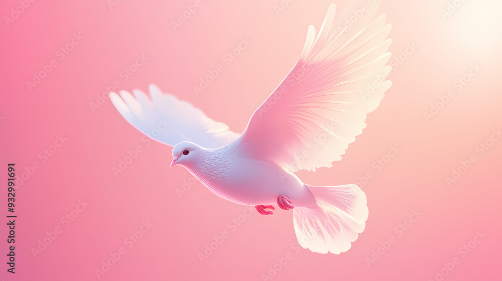 White dove, symbol of peace White dove, symbol of peace