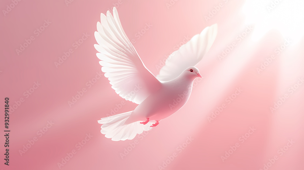 White dove, symbol of peace White dove, symbol of peace