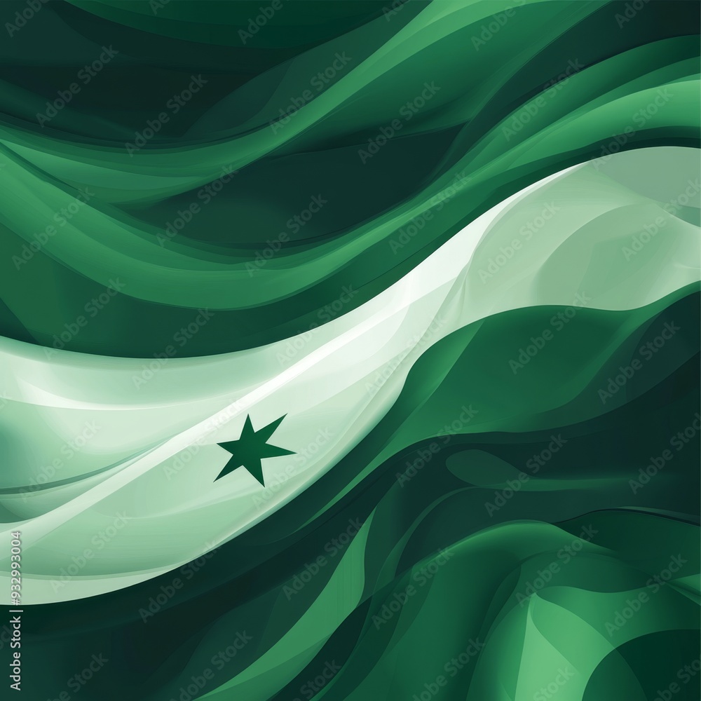 Abstract Vector Illustration for Pakistan Independence Day 2025