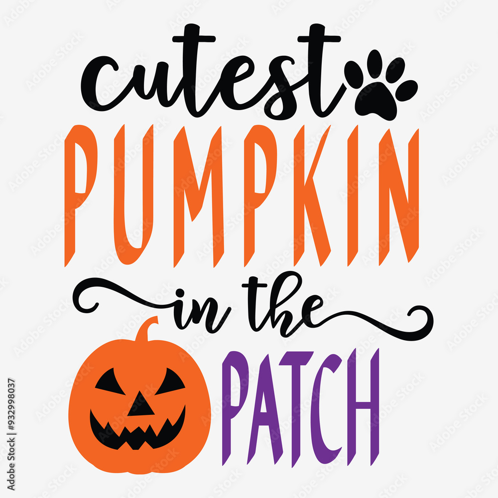 Cutest pumpkin in the patch Halloween Dog Bandana Cutest pumpkin in the patch Halloween Dog Bandana