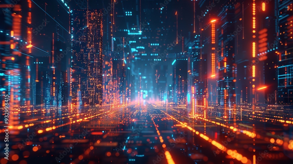 Futuristic Cityscape at Night time Futuristic Cityscape at Night time